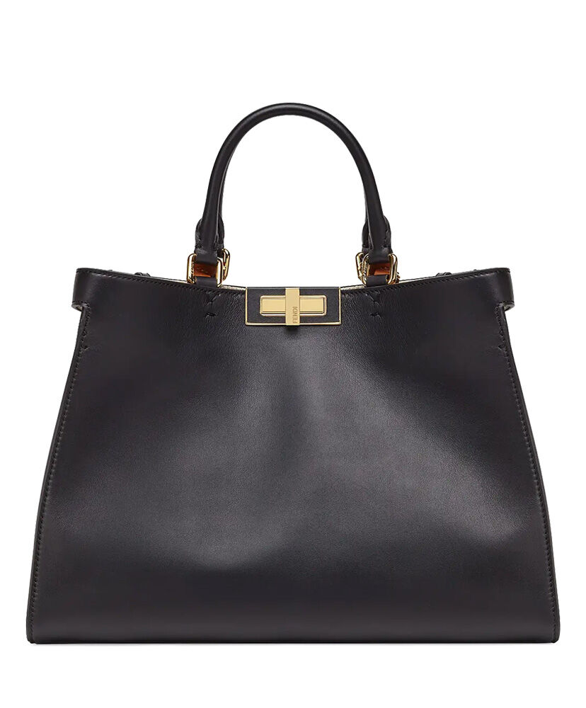 Fendi Peekaboo X Tote Leather Bag 8BH374 Black